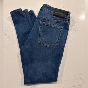 Express Men’s Skinny Destroyed Medium Wash Denim Jeans 32” x 30”